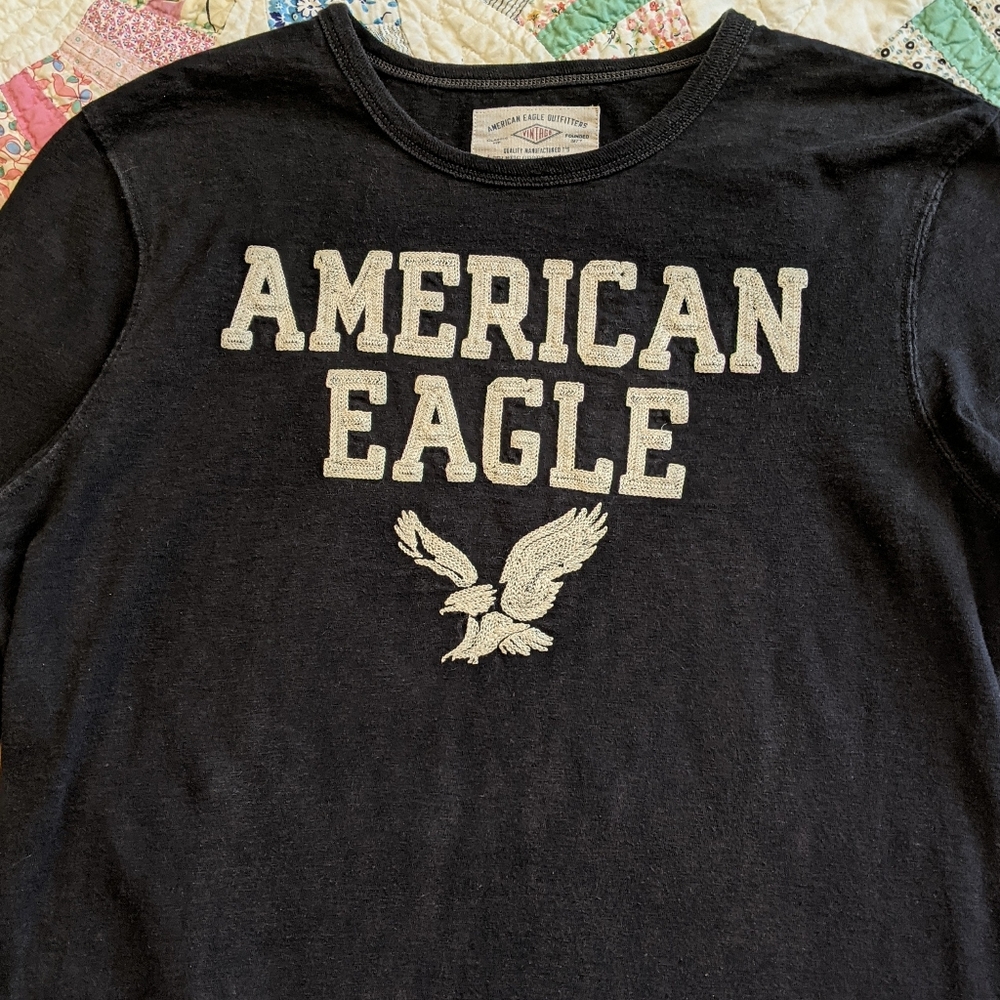 American Eagle Outfitters Black Long Sleeve Tee - Picture 2 of 10